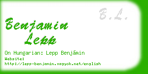 benjamin lepp business card