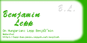 benjamin lepp business card